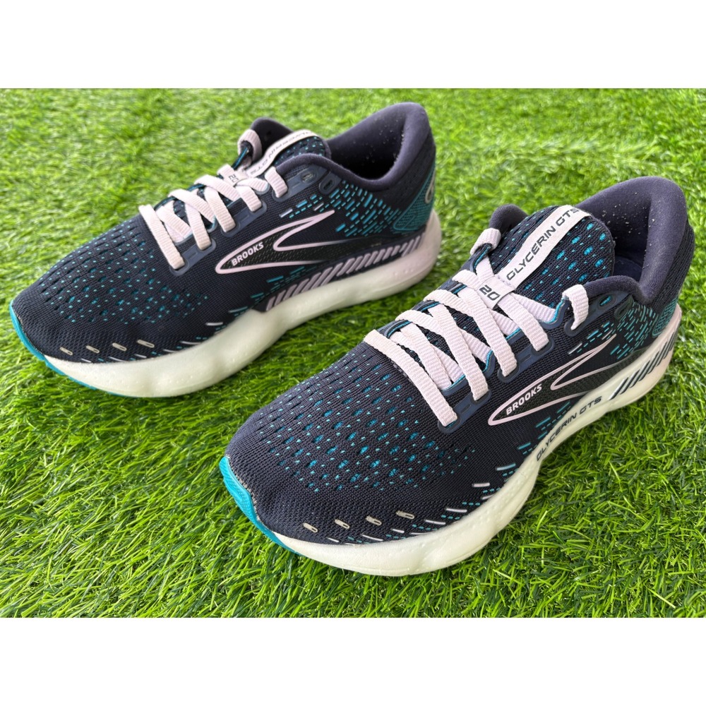 Brooks Glycerin GTS 20 Womens Size 7 M Running Shoes Peacoat Ocean 1203701B499
